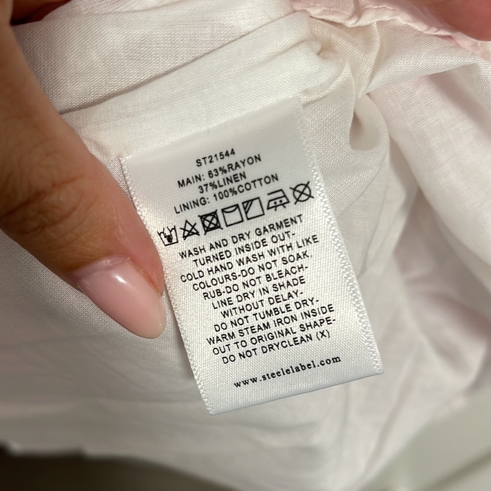 NWT Steele Cerulean pink and white maxi skirt - Picture 6 of 6